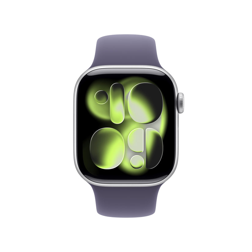 Apple Watch Series 11 GPS 42mm Silver Aluminium Case with Purple Fog Sport Band - M/L - iSTYLE SK