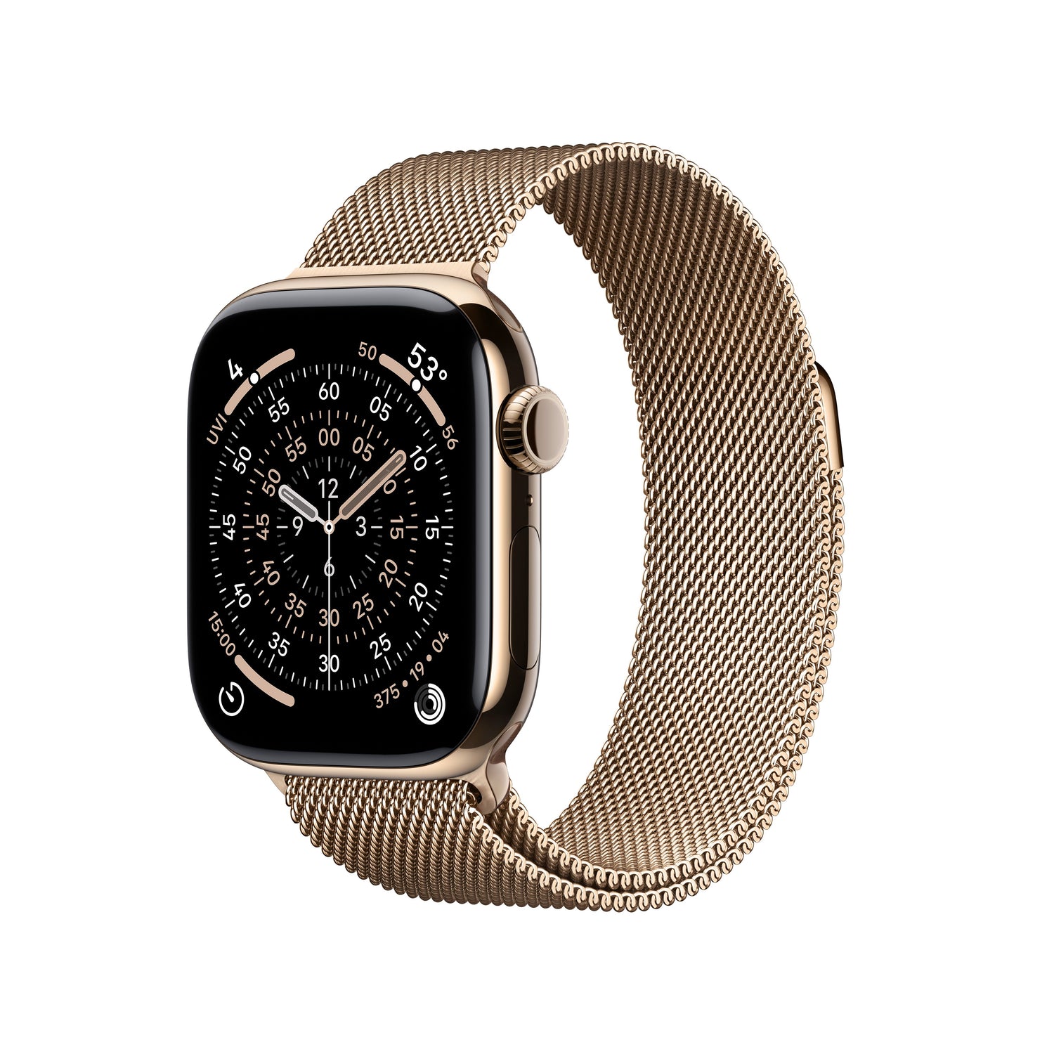Apple Watch Series 11 GPS + Cellular 42mm Gold Titanium Case with Gold Milanese Loop - iSTYLE SK