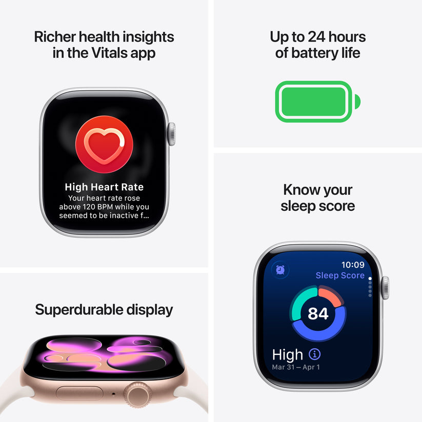 Apple Watch Series 11 GPS + Cellular 42mm Gold Titanium Case with Gold Milanese Loop - iSTYLE SK