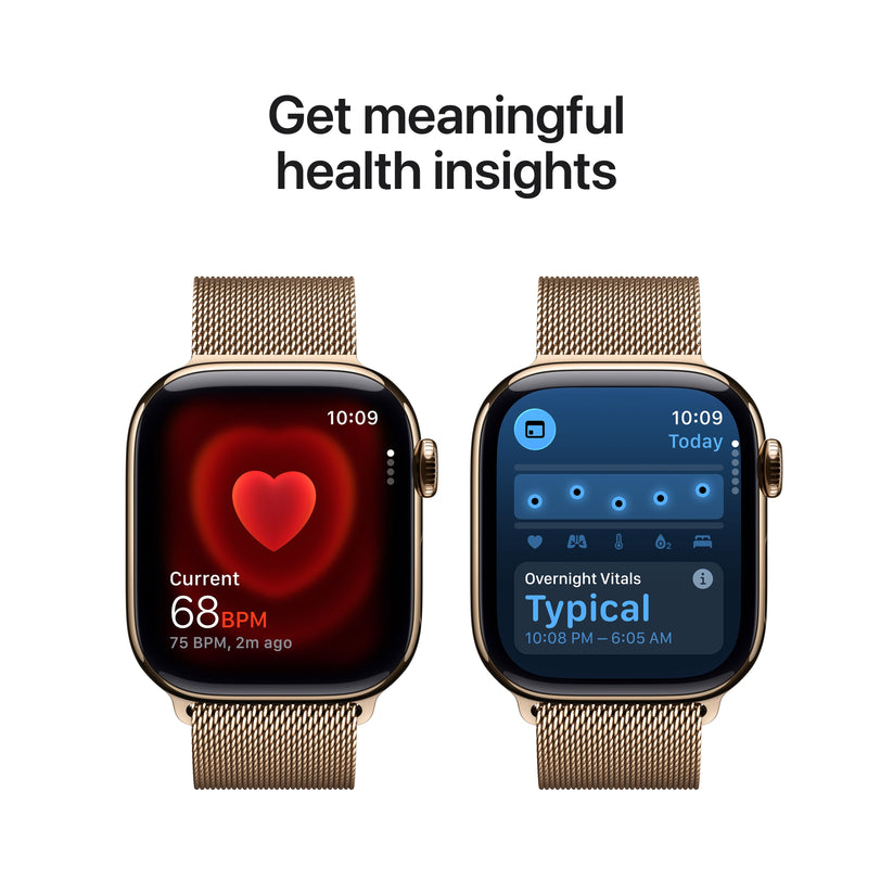 Apple Watch Series 11 GPS + Cellular 42mm Gold Titanium Case with Gold Milanese Loop - iSTYLE SK