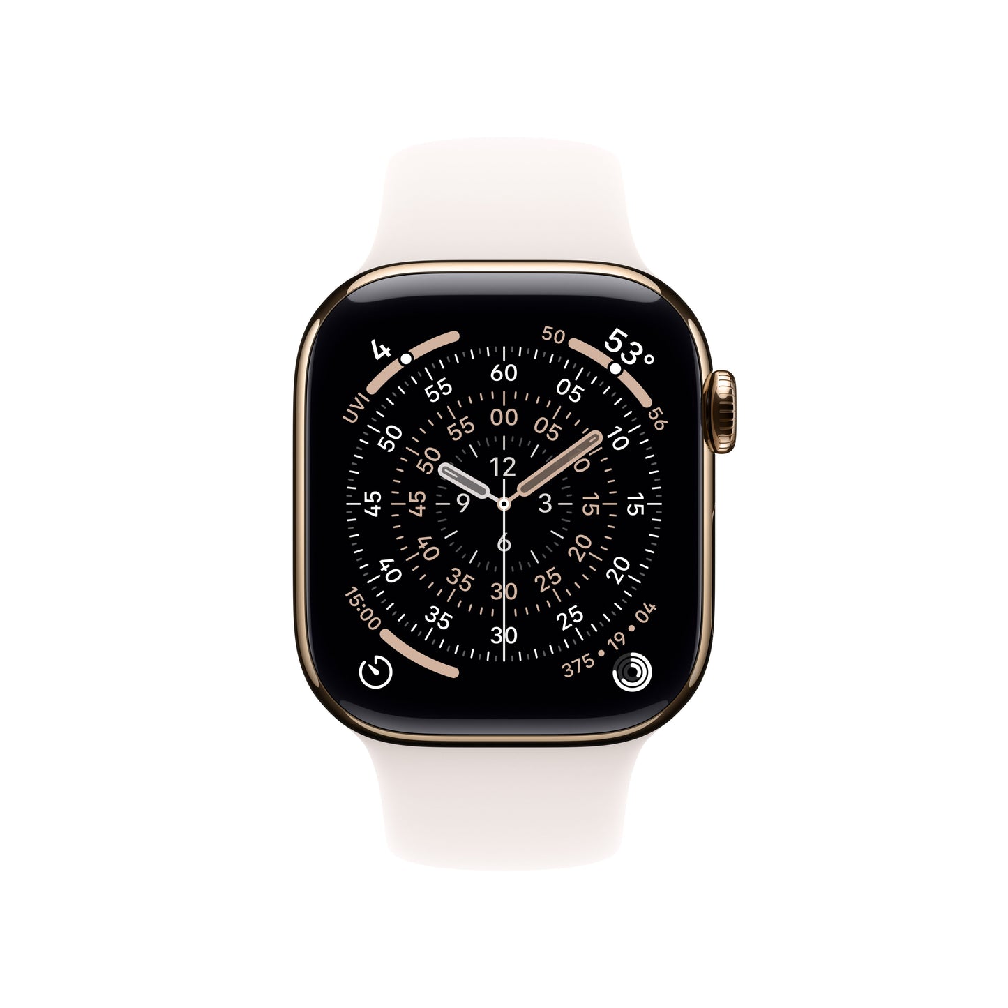 Apple Watch Series 11 GPS + Cellular 42mm Gold Titanium Case with Light Blush Sport Band - S/M - iSTYLE SK