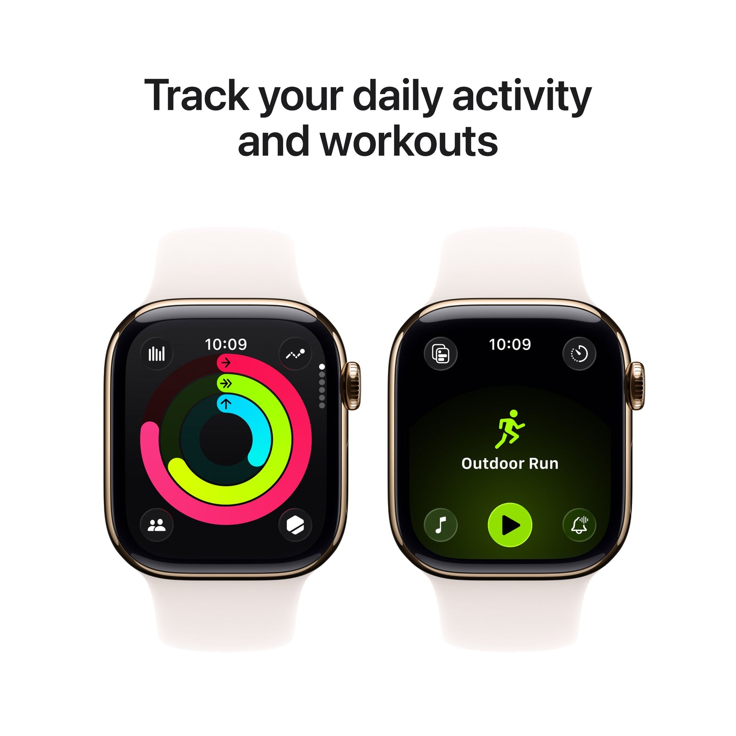 Apple Watch Series 11 GPS + Cellular 42mm Gold Titanium Case with Light Blush Sport Band - S/M - iSTYLE SK