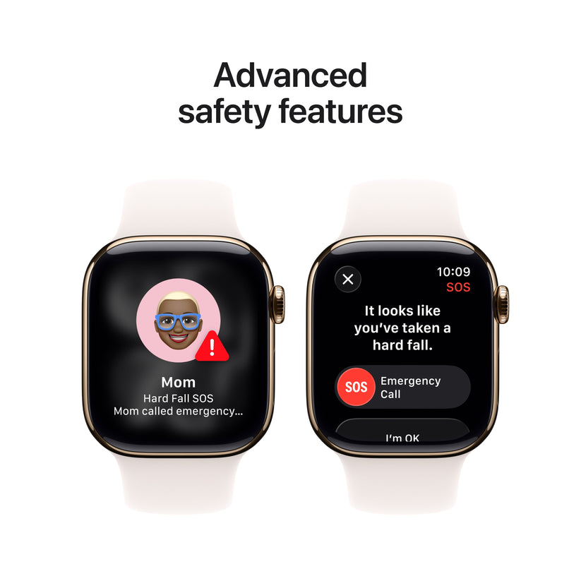 Apple Watch Series 11 GPS + Cellular 42mm Gold Titanium Case with Light Blush Sport Band - S/M - iSTYLE SK