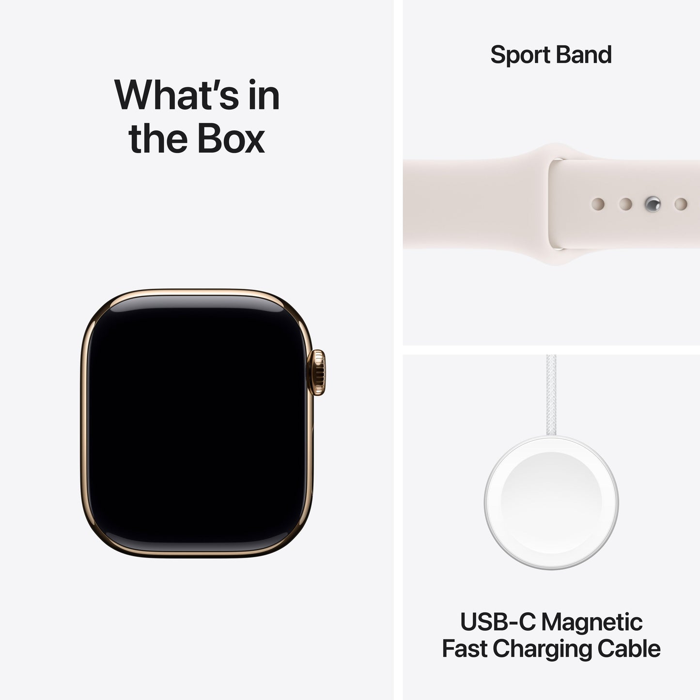 Apple Watch Series 11 GPS + Cellular 42mm Gold Titanium Case with Light Blush Sport Band - S/M - iSTYLE SK