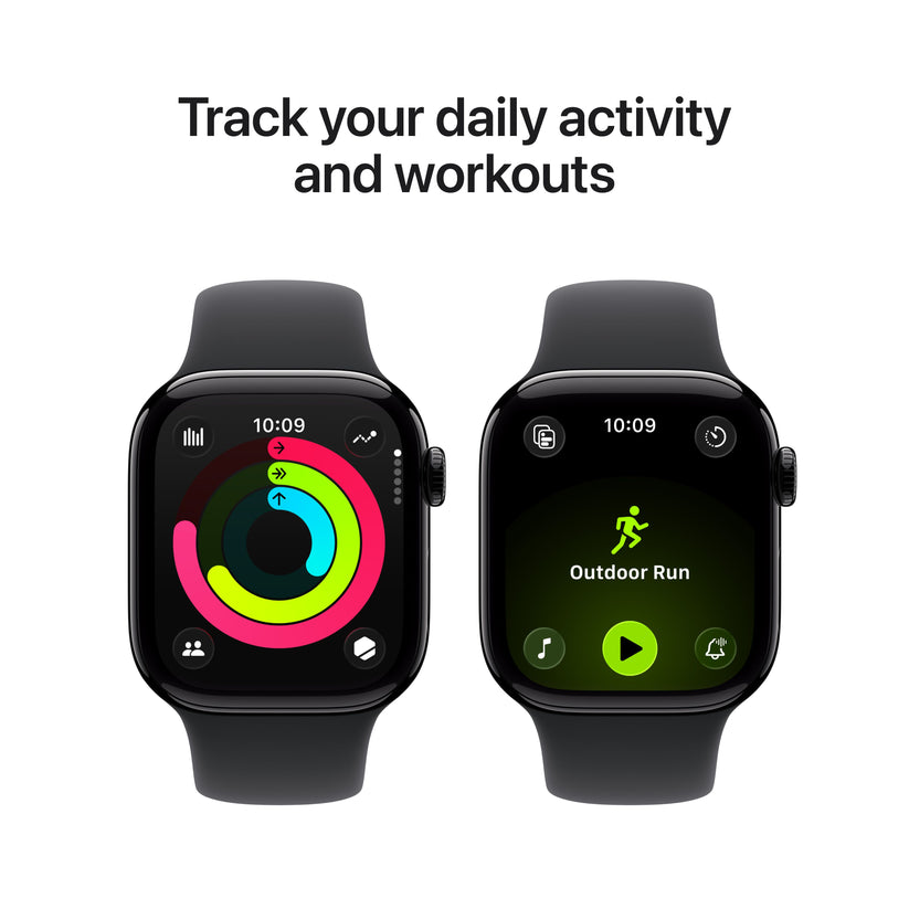 Apple Watch Series 11 GPS + Cellular 42mm Jet Black Aluminium Case with Black Sport Band - S/M - iSTYLE SK