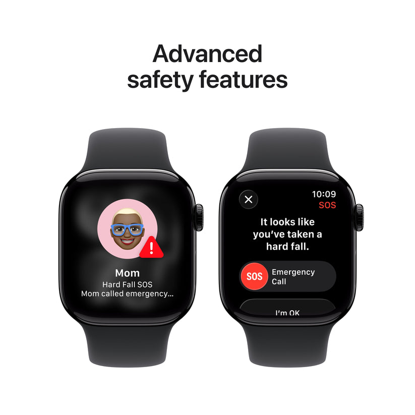 Apple Watch Series 11 GPS + Cellular 42mm Jet Black Aluminium Case with Black Sport Band - S/M - iSTYLE SK
