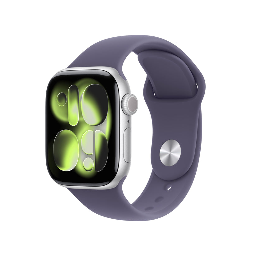 Apple Watch Series 11 GPS + Cellular 42mm Silver Aluminium Case with Purple Fog Sport Band - M/L - iSTYLE SK
