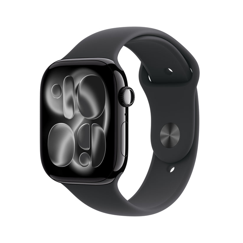 Apple Watch Series 11 GPS 46mm Jet Black Aluminium Case with Black Sport Band - S/M - iSTYLE SK
