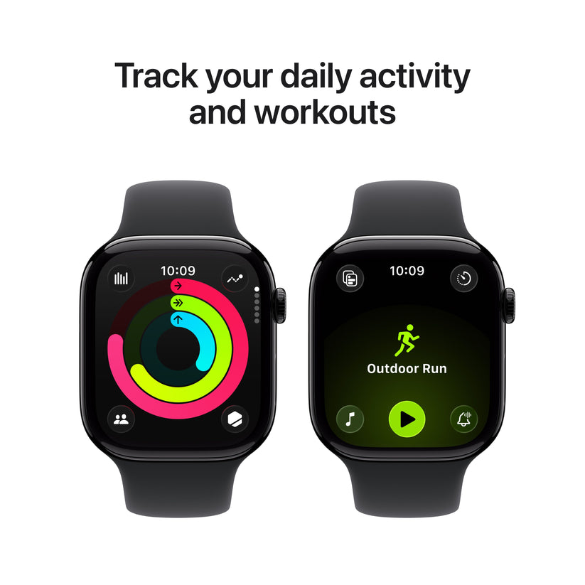 Apple Watch Series 11 GPS 46mm Jet Black Aluminium Case with Black Sport Band - S/M - iSTYLE SK