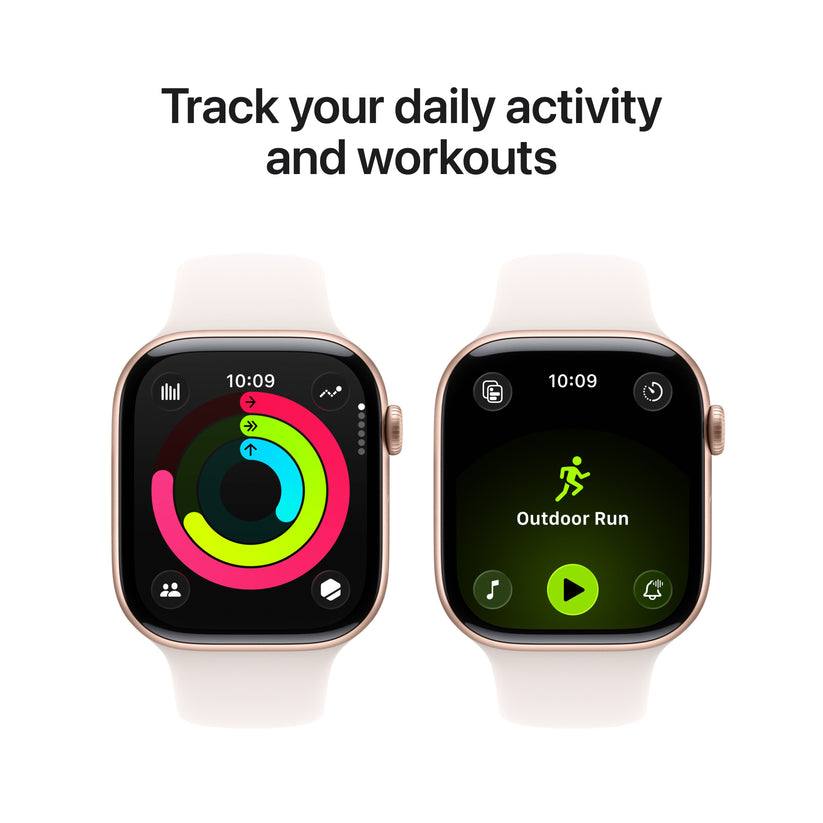 Apple Watch Series 11 GPS + Cellular 46mm Rose Gold Aluminium Case with Light Blush Sport Band - S/M - iSTYLE SK