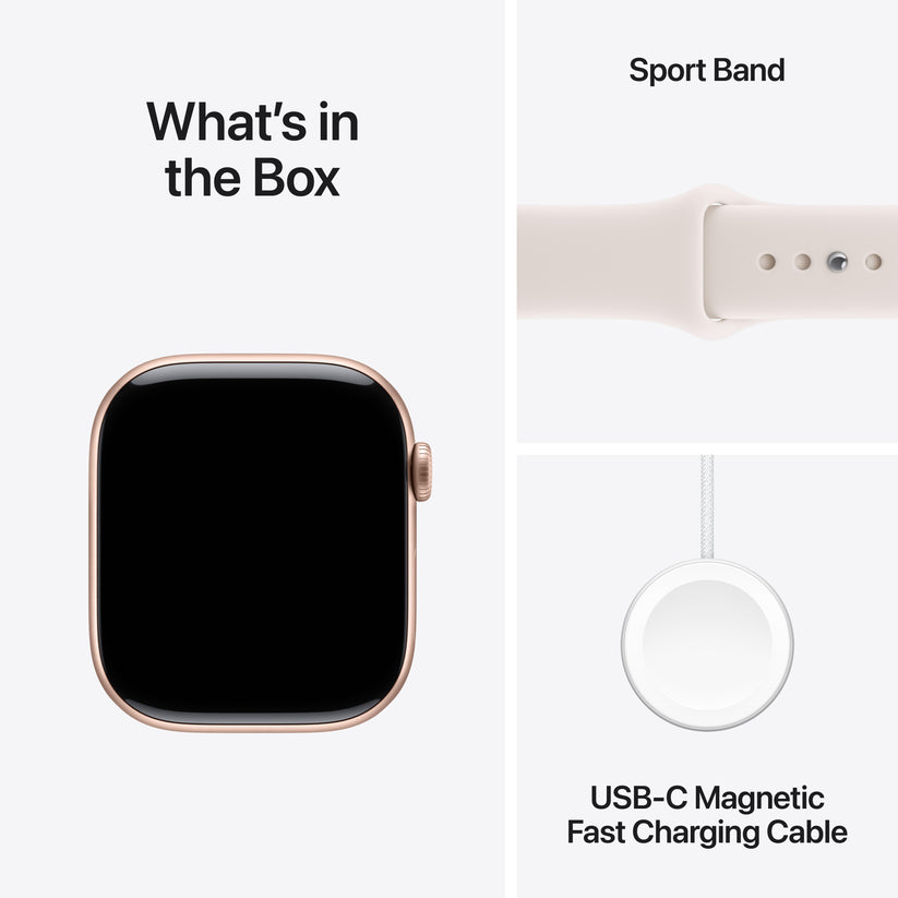 Apple Watch Series 11 GPS + Cellular 46mm Rose Gold Aluminium Case with Light Blush Sport Band - S/M - iSTYLE SK
