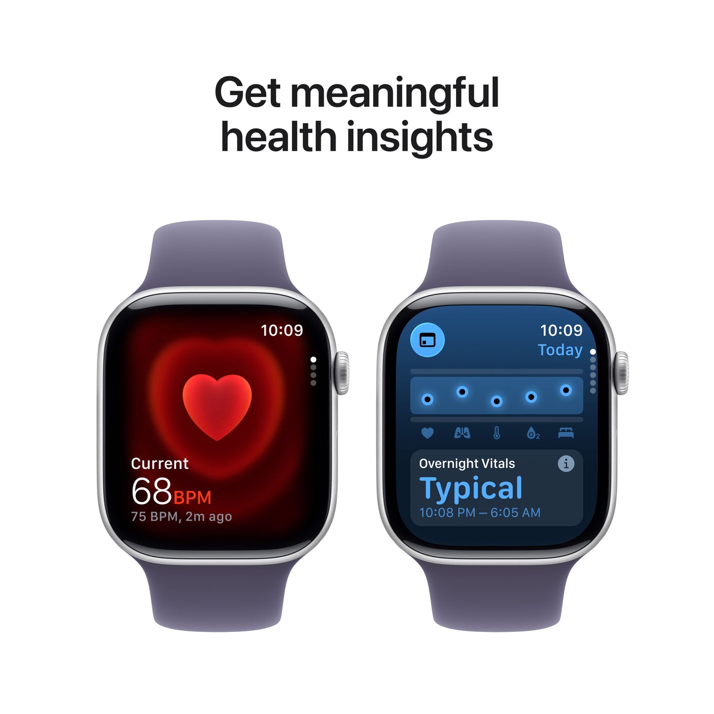 Apple Watch Series 11 GPS + Cellular 46mm Silver Aluminium Case with Purple Fog Sport Band - S/M - iSTYLE SK