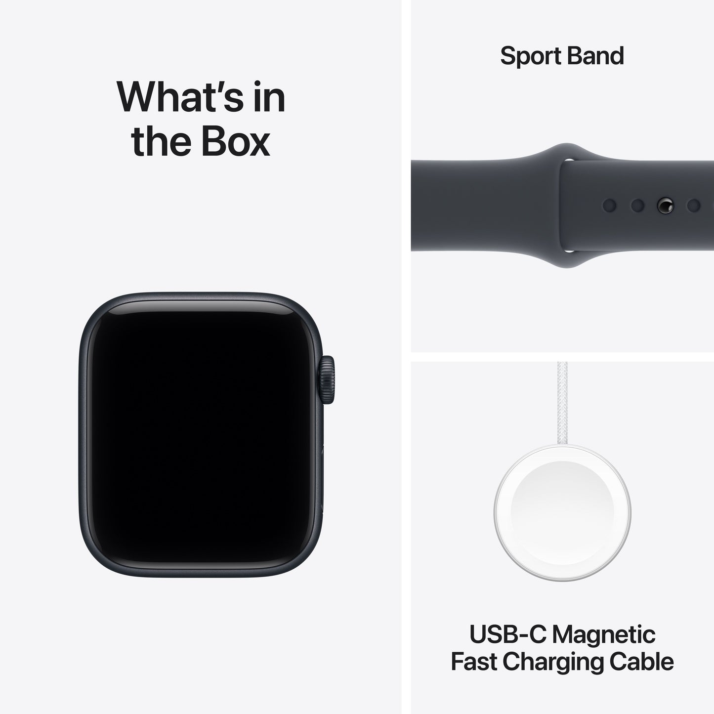 Apple Watch SE 3 GPS 44mm Midnight Aluminium Case with Midnight Sport Band - S/M - iSTYLE SK