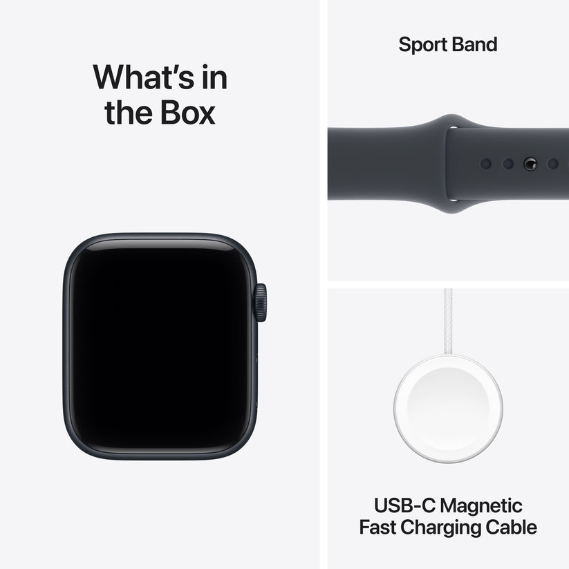 Apple Watch SE 3 GPS 44mm Midnight Aluminium Case with Midnight Sport Band - S/M - iSTYLE SK