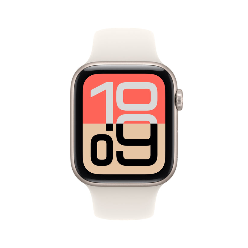 Apple Watch SE 3 GPS 44mm Starlight Aluminium Case with Starlight Sport Band - M/L - iSTYLE SK