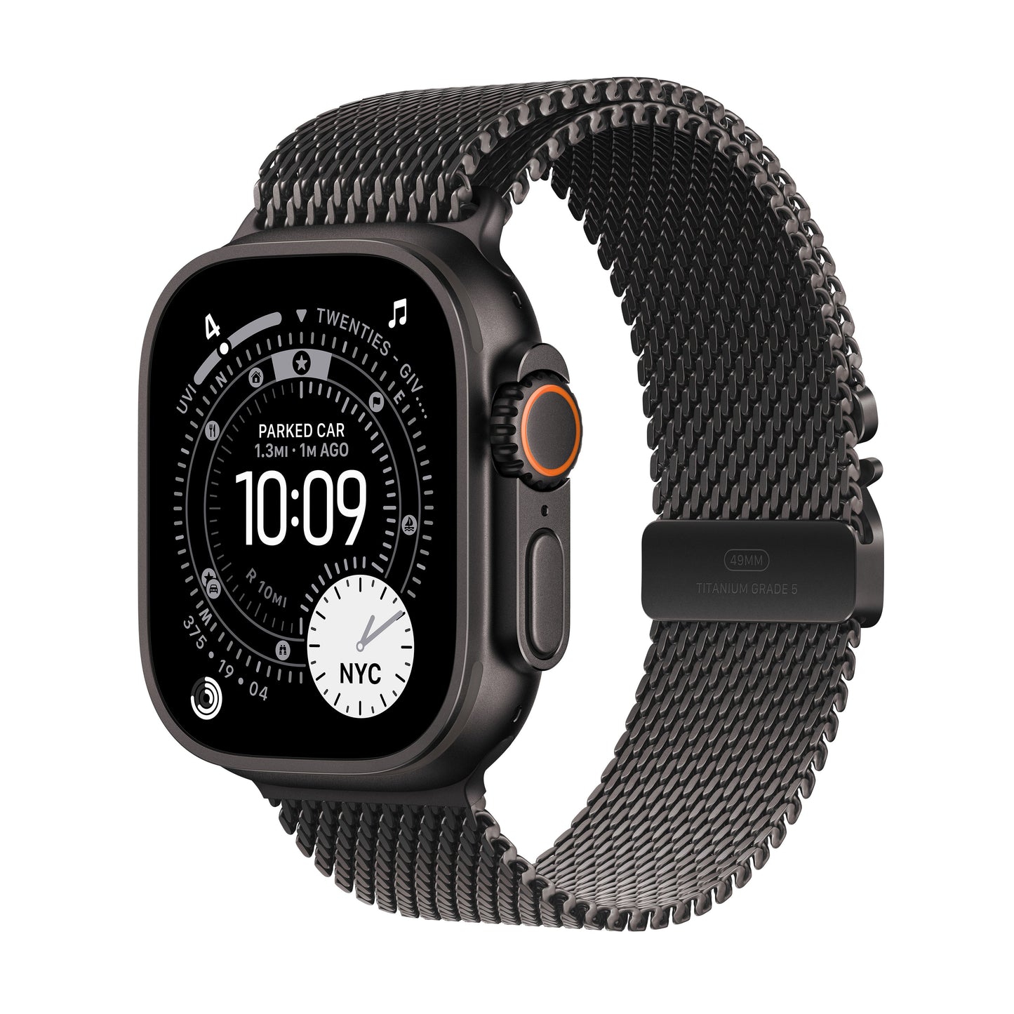 Apple Watch Ultra 3 GPS + Cellular 49mm Black Titanium Case with Black Titanium Milanese Loop - Small - iSTYLE SK