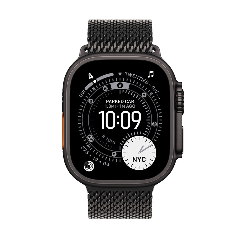 Apple Watch Ultra 3 GPS + Cellular 49mm Black Titanium Case with Black Titanium Milanese Loop - Medium - iSTYLE SK