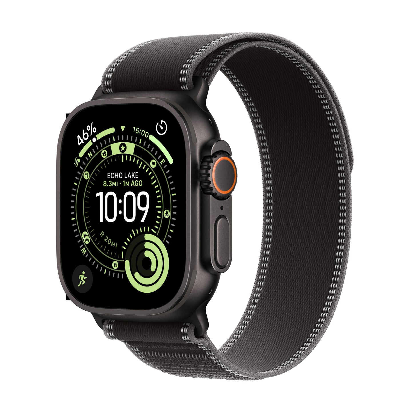 Apple Watch Ultra 3 GPS + Cellular 49mm Black Titanium Case with Black/Charcoal Trail Loop - M/L - iSTYLE SK