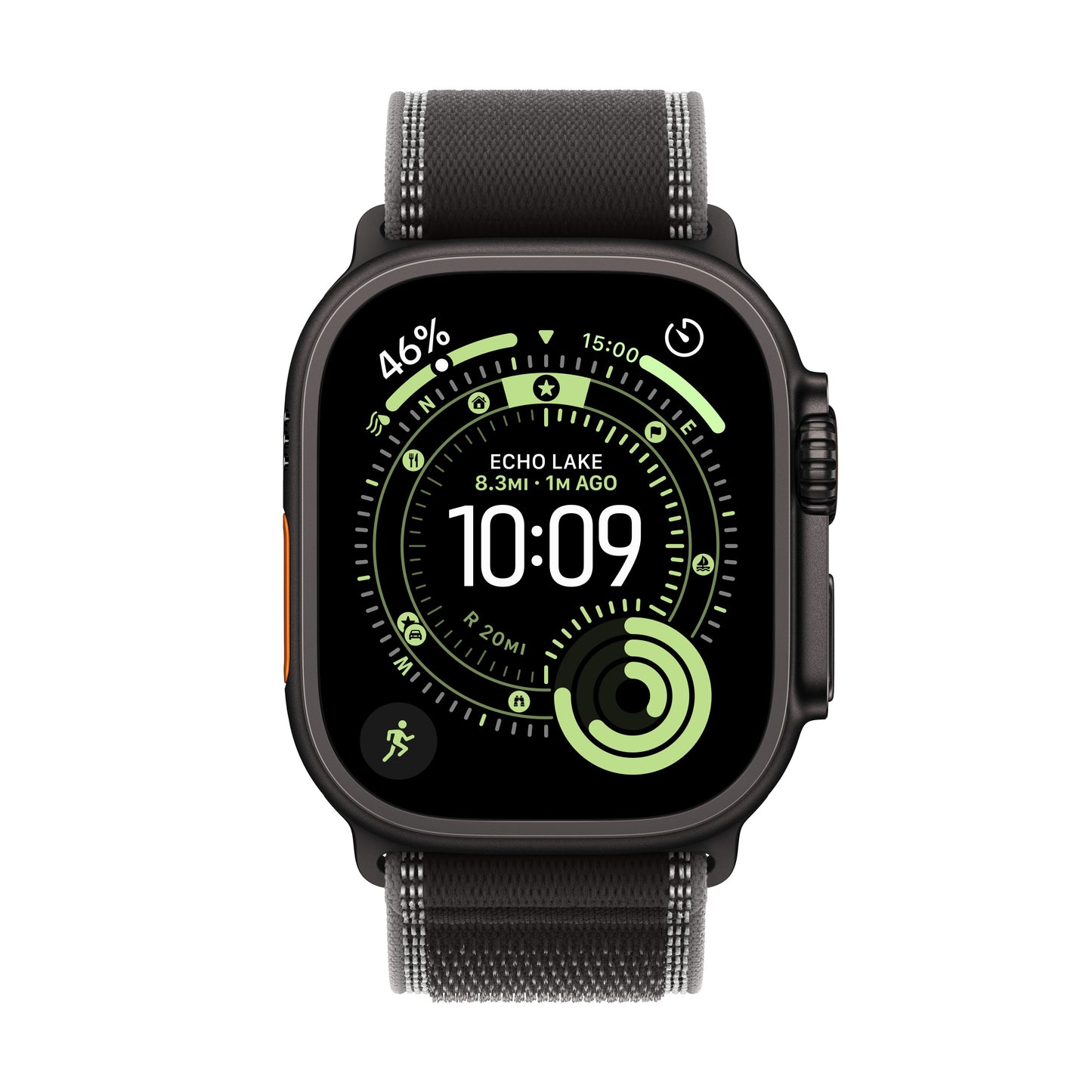 Apple Watch Ultra 3 GPS + Cellular 49mm Black Titanium Case with Black/Charcoal Trail Loop - M/L - iSTYLE SK