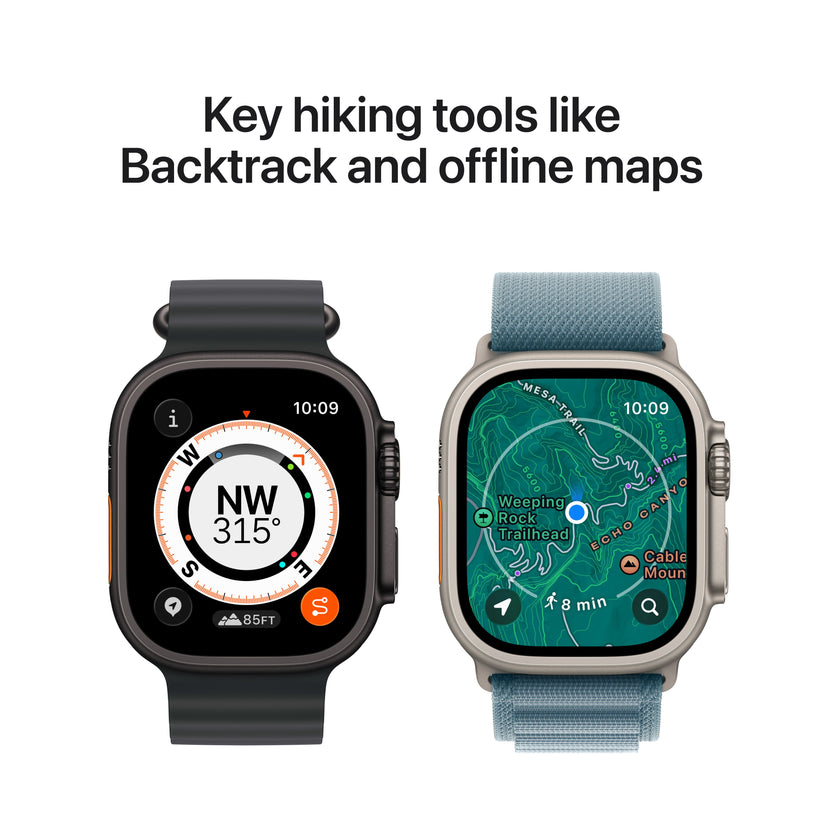 Apple Watch Ultra 3 GPS + Cellular 49mm Black Titanium Case with Black/Charcoal Trail Loop - S/M - iSTYLE SK