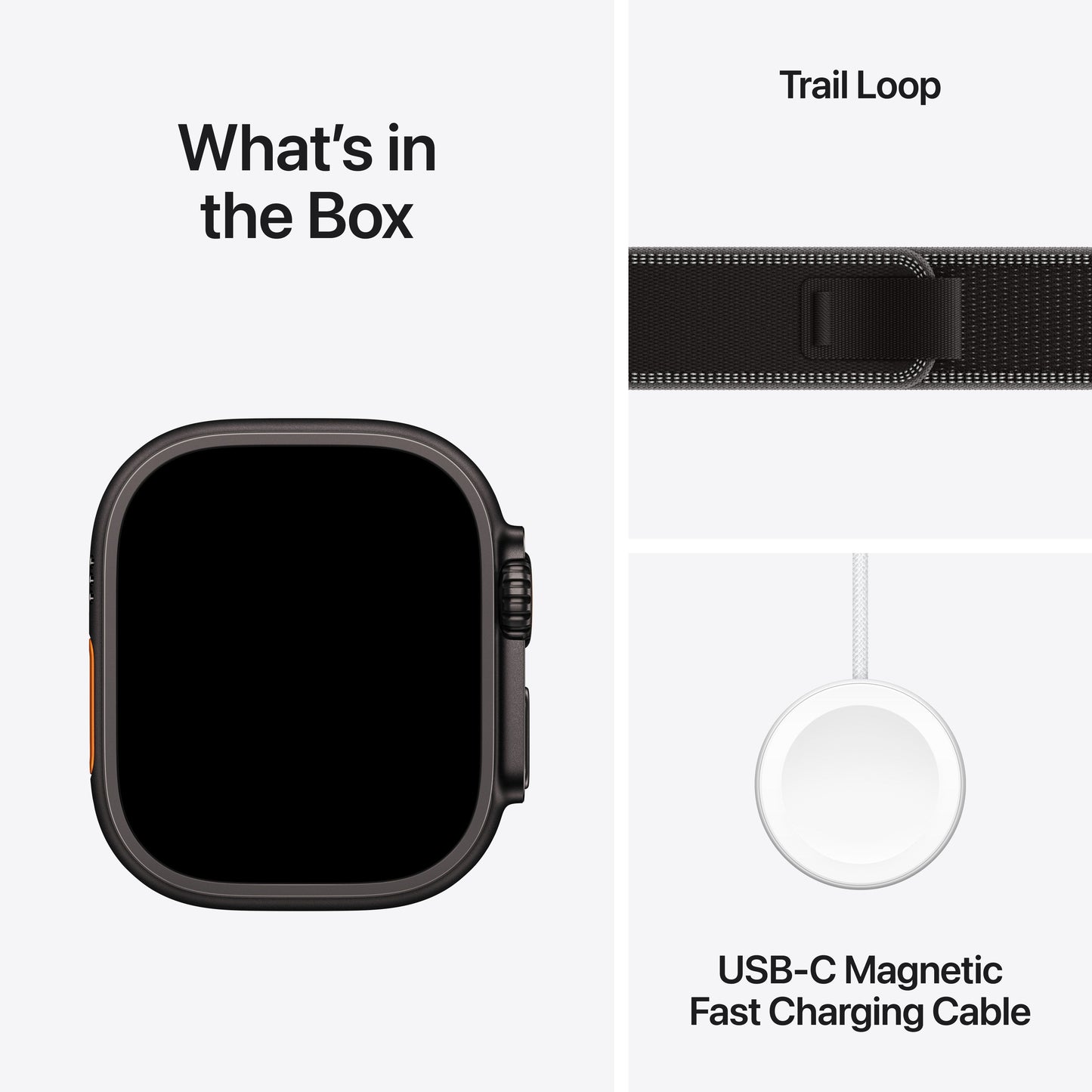 Apple Watch Ultra 3 GPS + Cellular 49mm Black Titanium Case with Black/Charcoal Trail Loop - S/M - iSTYLE SK