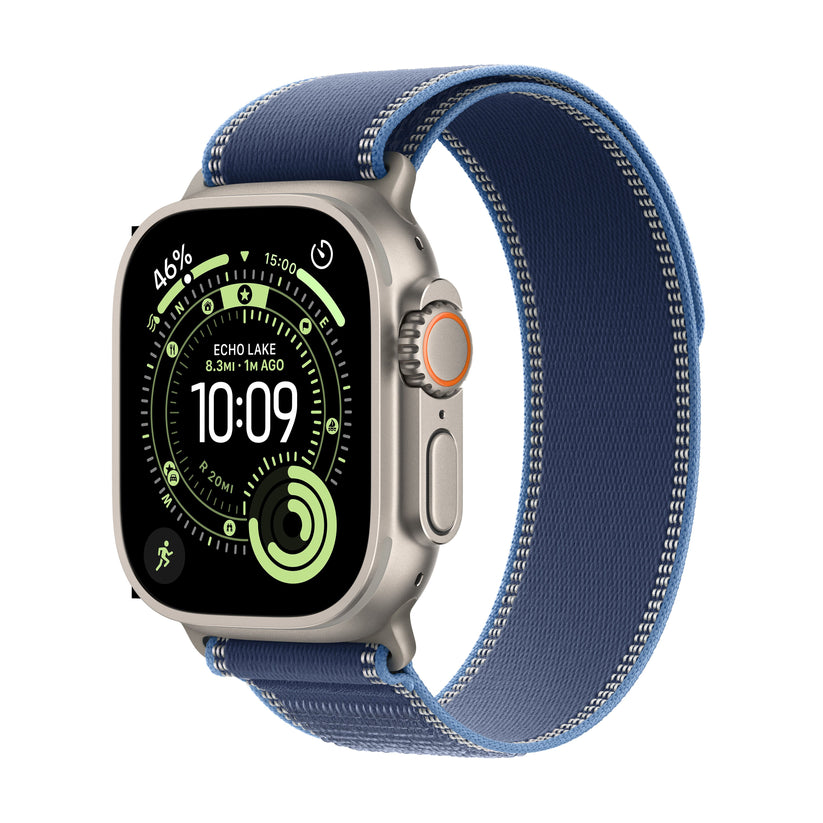 Apple Watch Ultra 3 GPS + Cellular 49mm Natural Titanium Case with Blue/Bright Blue Trail Loop - S/M - iSTYLE SK