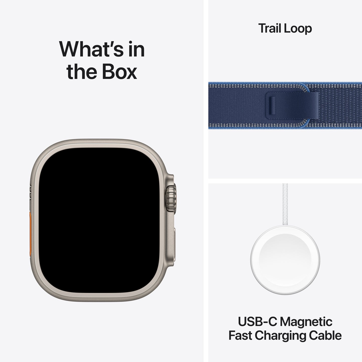Apple Watch Ultra 3 GPS + Cellular 49mm Natural Titanium Case with Blue/Bright Blue Trail Loop - M/L - iSTYLE SK