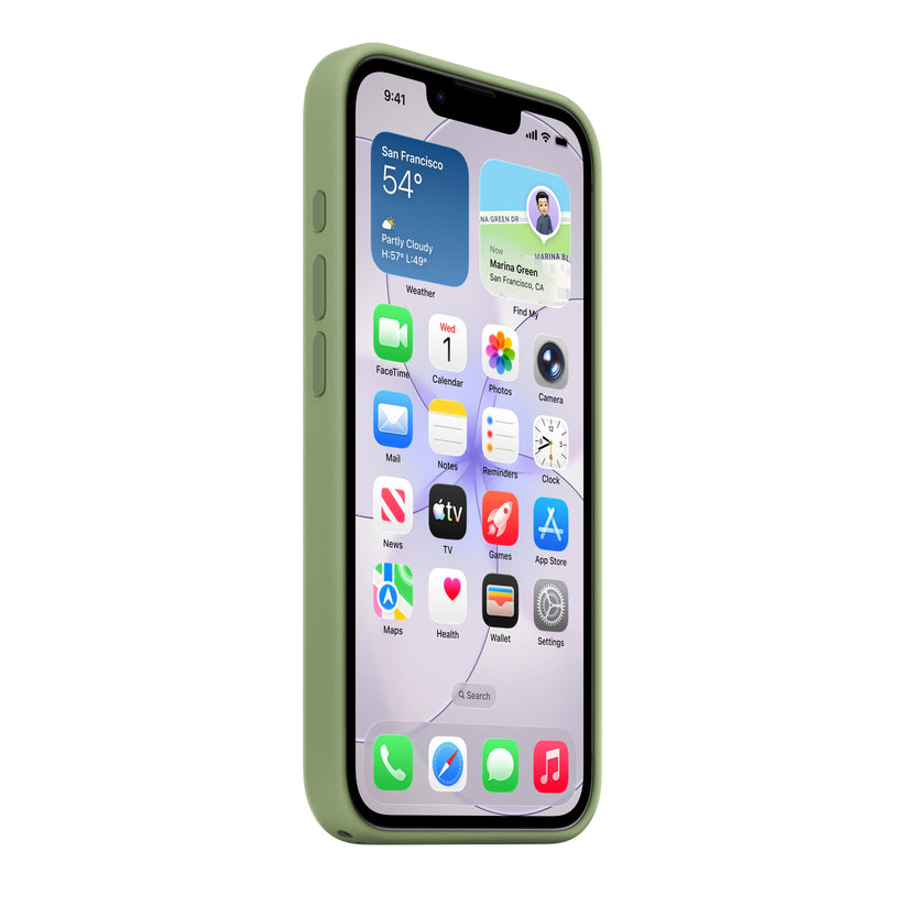 iPhone 17e Silicone Case with MagSafe – Light Moss - iSTYLE.sk