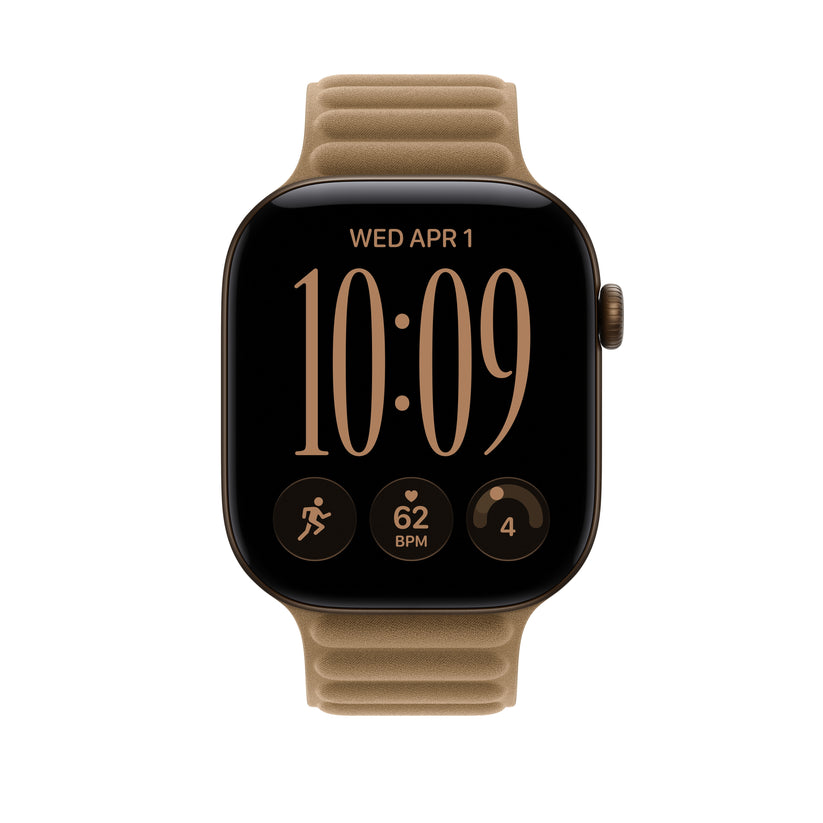 Apple Watch 46 mm – Magnetický ťah – Hnedá – M/L