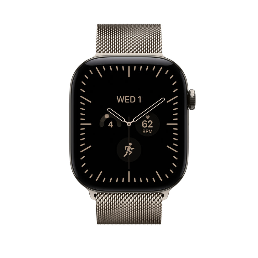 Apple Watch 46 mm – Milánsky ťah – Strieborná – M/L