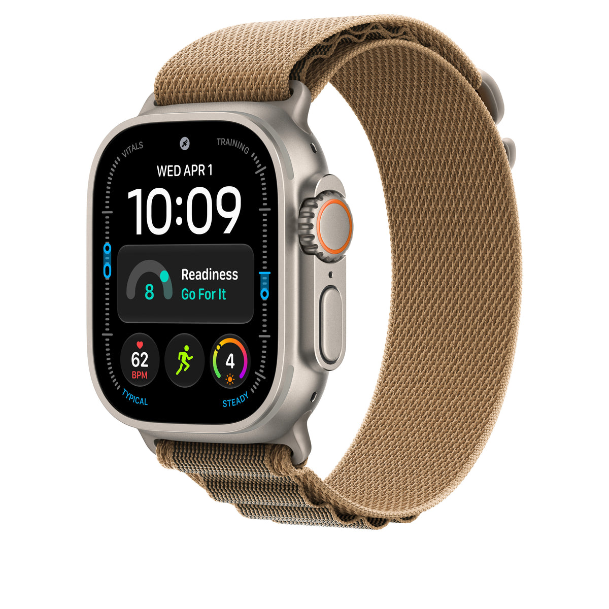Apple Watch 49 mm – Alpská slučka – Béžová – Malý – prírodný titán