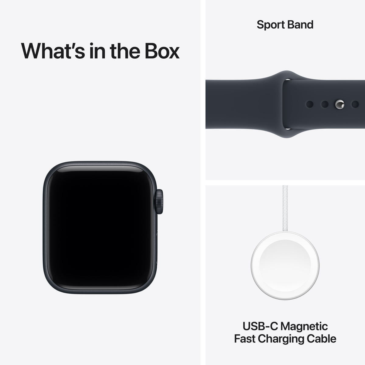 Apple Watch SE 3 GPS 40 mm – polnočná, športový remienok – Námornícka modrá – S/M