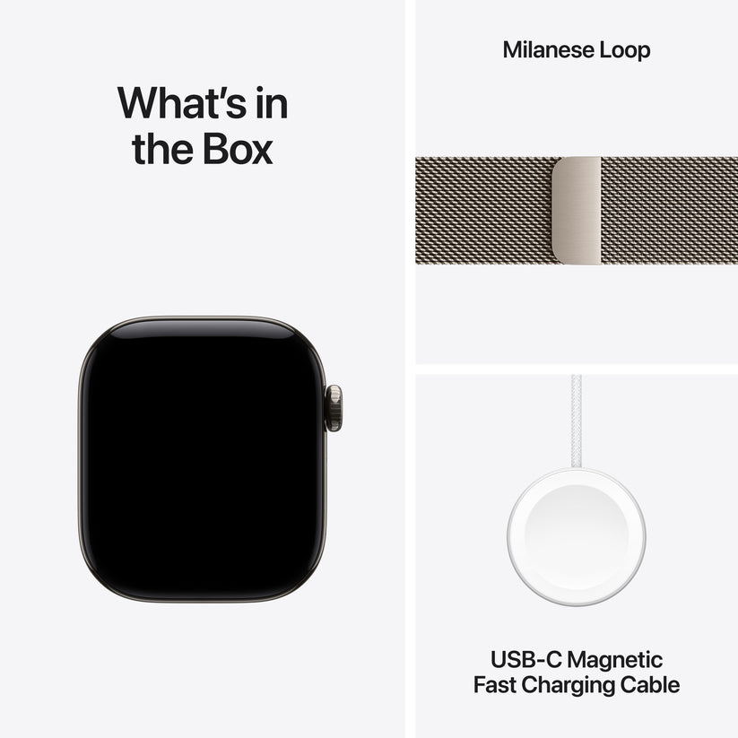 Apple Watch Series 12 GPS + Cellular 42mm Natural Titanium Case with Natural Milanese Loop - iSTYLE.sk