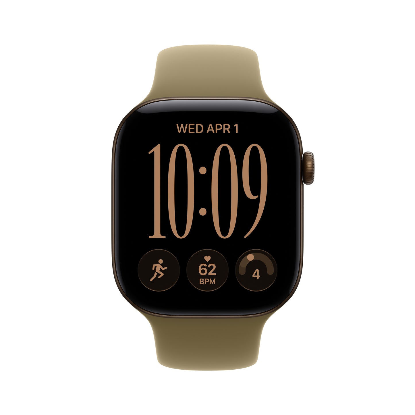 Apple Watch Series 12 GPS + Cellular 46mm Dark Bronze Aluminium Case with Olive Sport Band - S/M - iSTYLE.sk