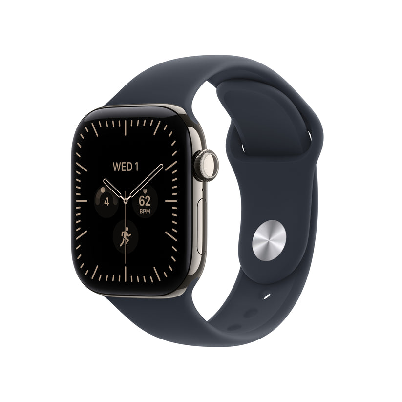 Apple Watch Series 12 GPS + Cellular 42mm Natural Titanium Case with Navy Blue Sport Band - M/L - iSTYLE.sk