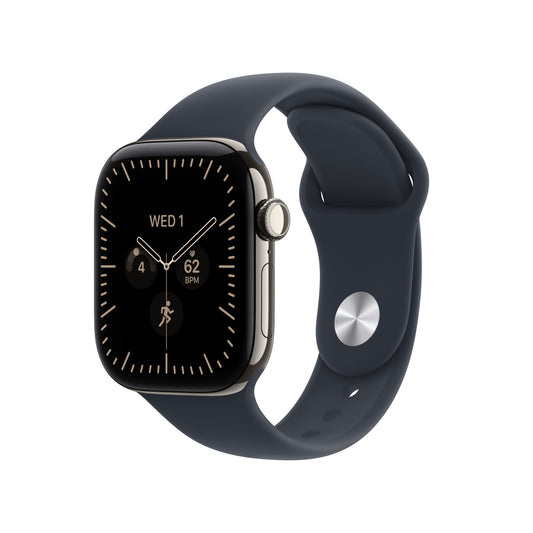 Apple Watch Series 12 GPS + Cellular 42mm Natural Titanium Case with Navy Blue Sport Band - M/L - iSTYLE.sk