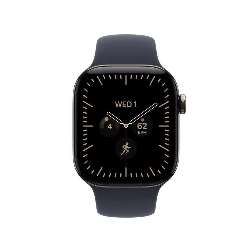 Apple Watch Series 12 GPS + Cellular 42mm Natural Titanium Case with Navy Blue Sport Band - M/L - iSTYLE.sk