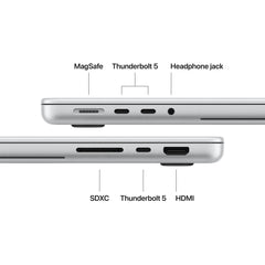 14-inch MacBook Pro with PROLED XDR Display: Apple M5 Pro chip with 18-core CPU and 20-core GPU, 1TB SSD - Silver