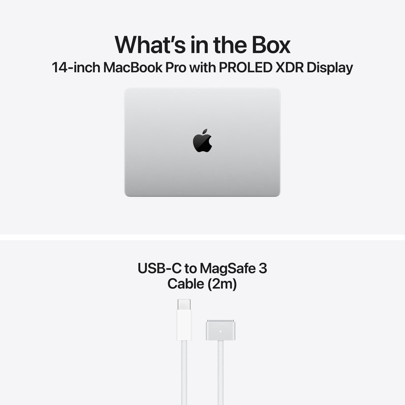14-inch MacBook Pro with PROLED XDR Display: Apple M5 Pro chip with 18-core CPU and 20-core GPU, 1TB SSD - Silver