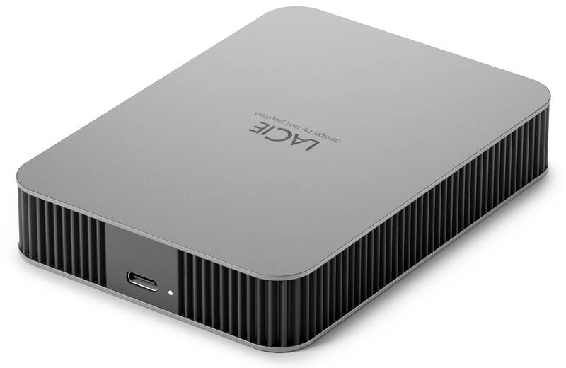 LaCie Mobile Drive 5TB USB-C 3.2 - strieborný