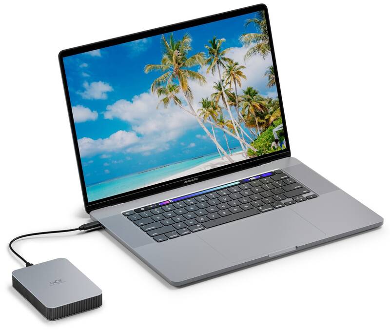 LaCie Mobile Drive 5TB USB-C 3.2 - strieborný