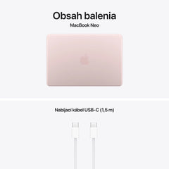 13-palcový MacBook Neo: Apple A18 Pro čip s 6‑jadrovým CPU a 5‑jadrovým GPU, Magic Keyboard s Touch ID, 512GB SSD - Blush