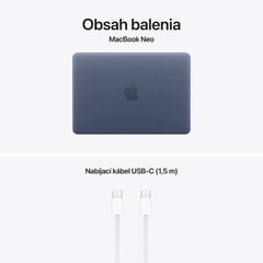 13-palcový MacBook Neo: Apple A18 Pro čip s 6‑jadrovým CPU a 5‑jadrovým GPU, Magic Keyboard s Touch ID, 512GB SSD - Indigo