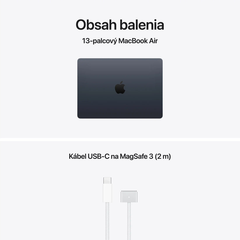 MacBook Air 13", Apple M5 čip, 10jadrové CPU, 10jadrové GPU, 32 GB, 512GB SSD, SK - Polnočná
