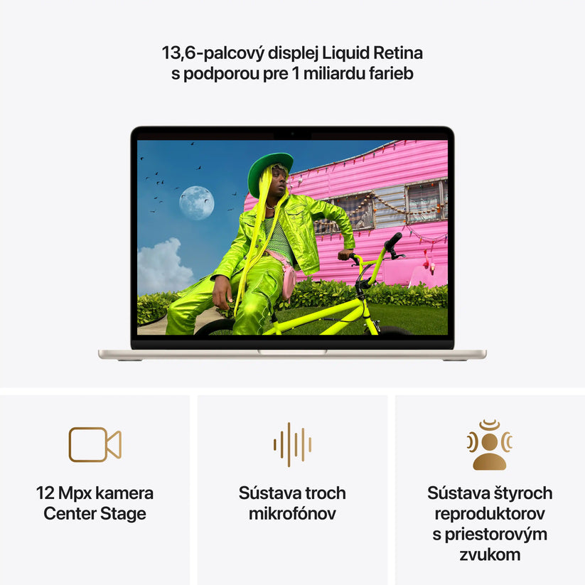 MacBook Air 13", Apple M5 čip, 10jadrové CPU, 10jadrové GPU, 32 GB, 1TB SSD, SK - Hviezdne biela