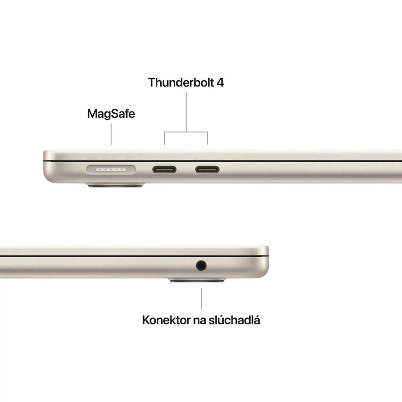 MacBook Air 13", Apple M5 čip, 10jadrové CPU, 10jadrové GPU, 32 GB, 1TB SSD, SK - Hviezdne biela