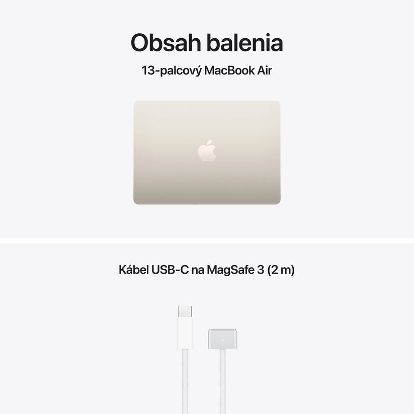 MacBook Air 13", Apple M5 čip, 10jadrové CPU, 10jadrové GPU, 32 GB, 1TB SSD, SK - Hviezdne biela