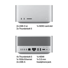 Mac Studio, Apple M3 Ultra čip, 28jadrové CPU, 60jadrové GPU, 96GB, 4TB SSD - strieborný