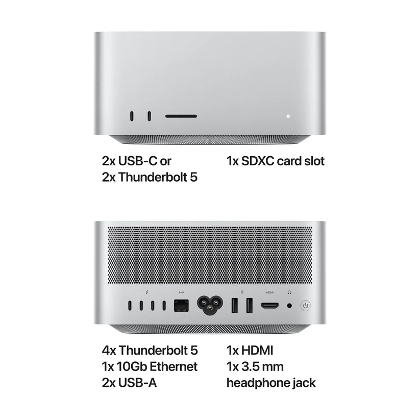 Mac Studio, Apple M3 Ultra čip, 28jadrové CPU, 60jadrové GPU, 96GB, 4TB SSD - strieborný