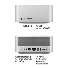 Mac Studio: Apple M5 Max čip s 18-jadrovým CPU a 32-jadrovým GPU, 512GB SSD
